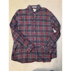 LL Bean Men's Traditional fit Flannel shirt size L stlye# 228061